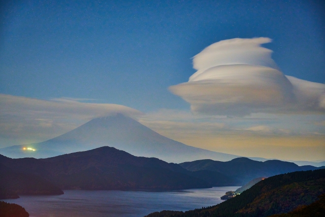 吊るし雲_富士山